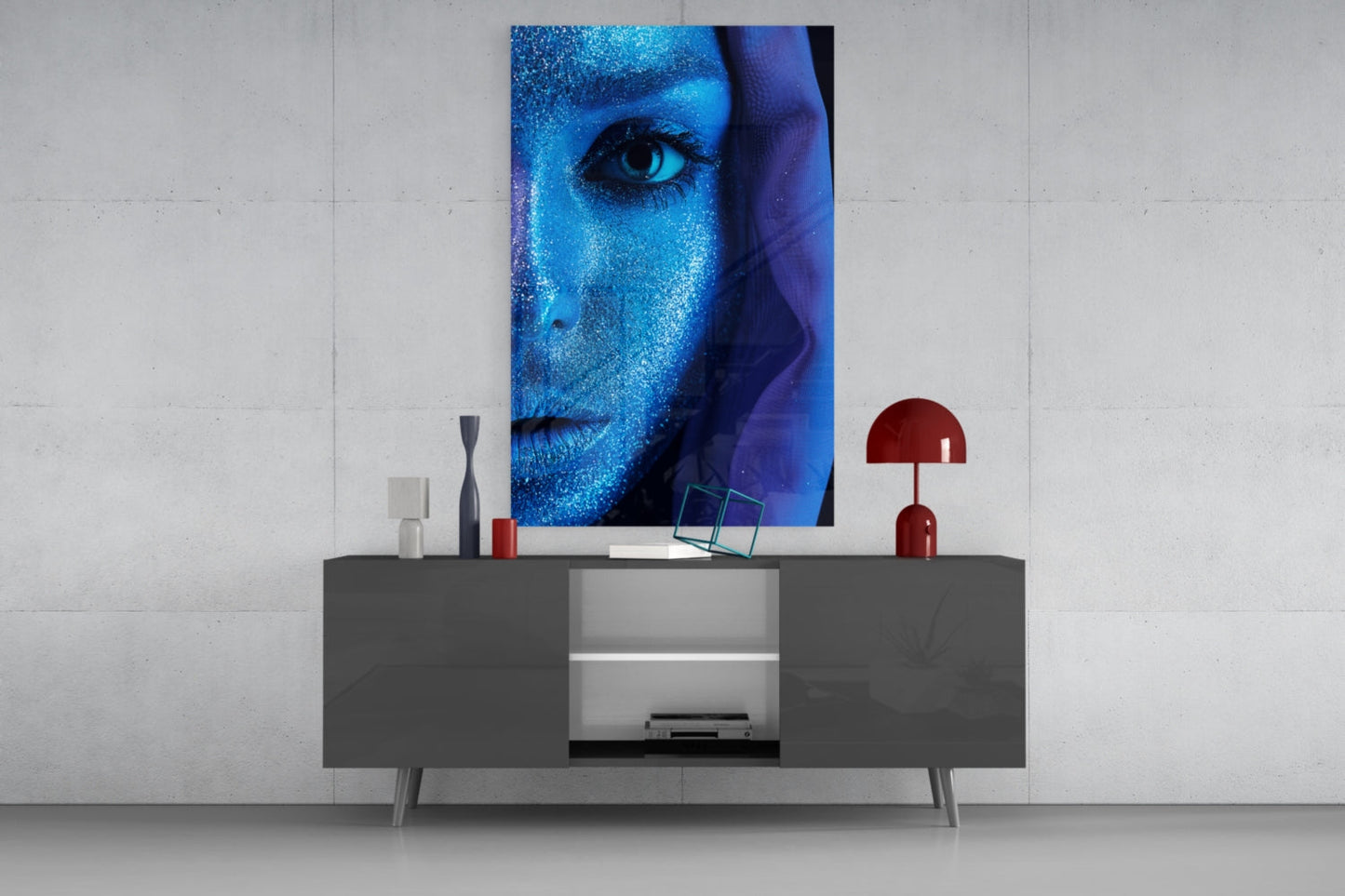 Woman Portrait Glass Wall Art