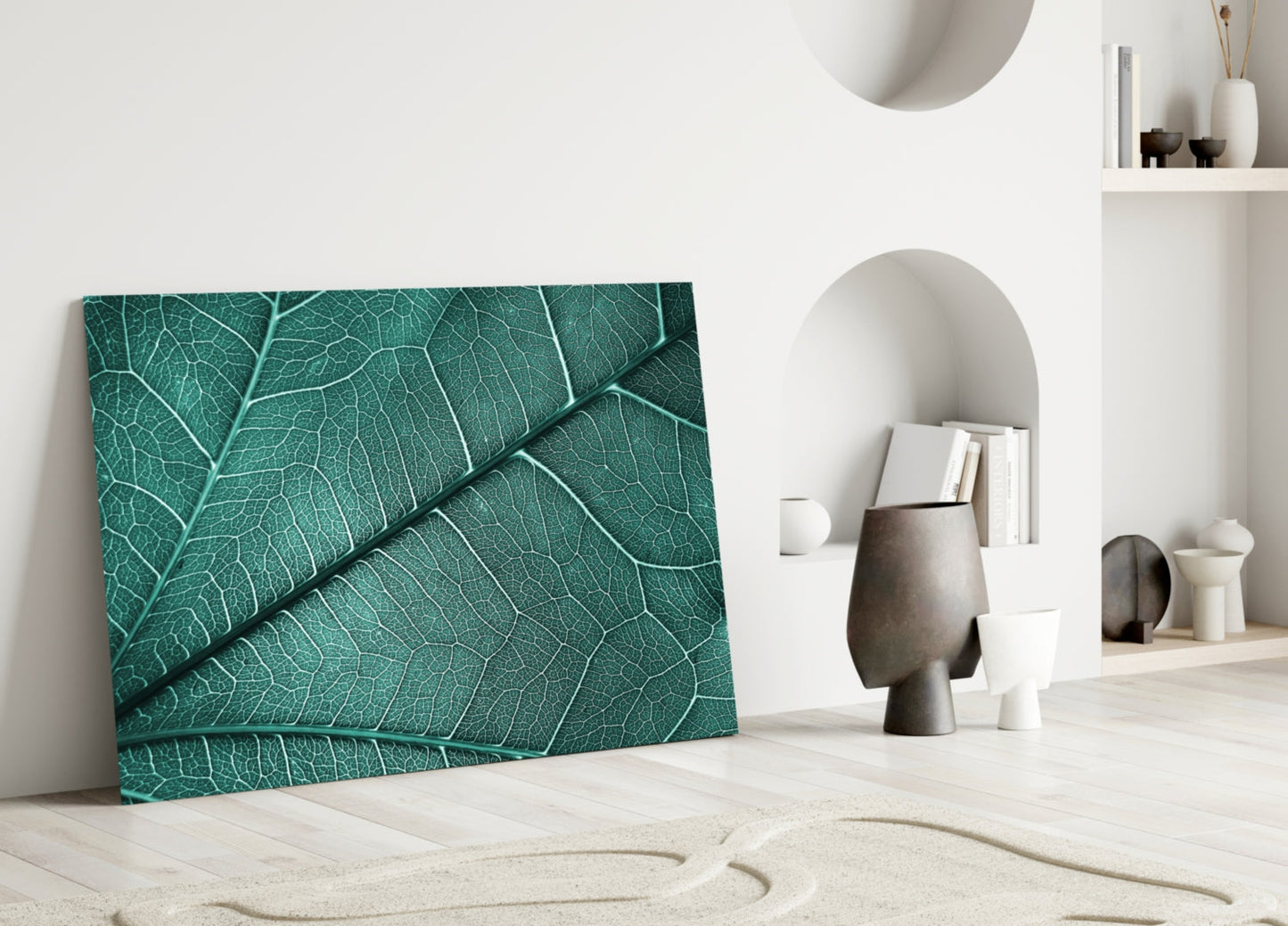 Leaf Texture Glass Wall Art