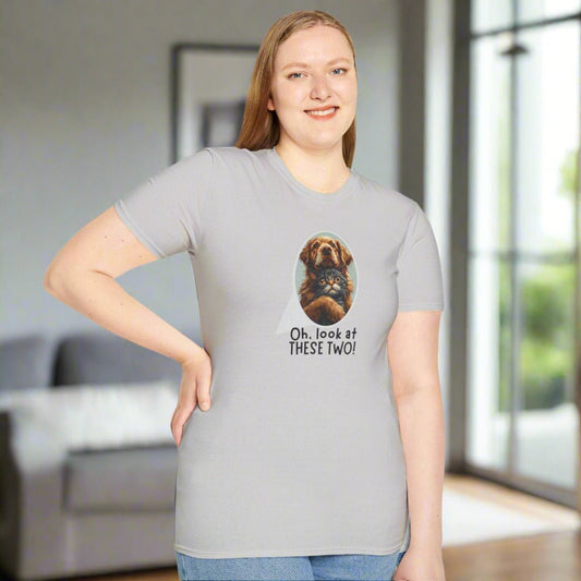 Oh Look at These Two T-Shirt - Unisex Softstyle Tee for Trendy Comfort