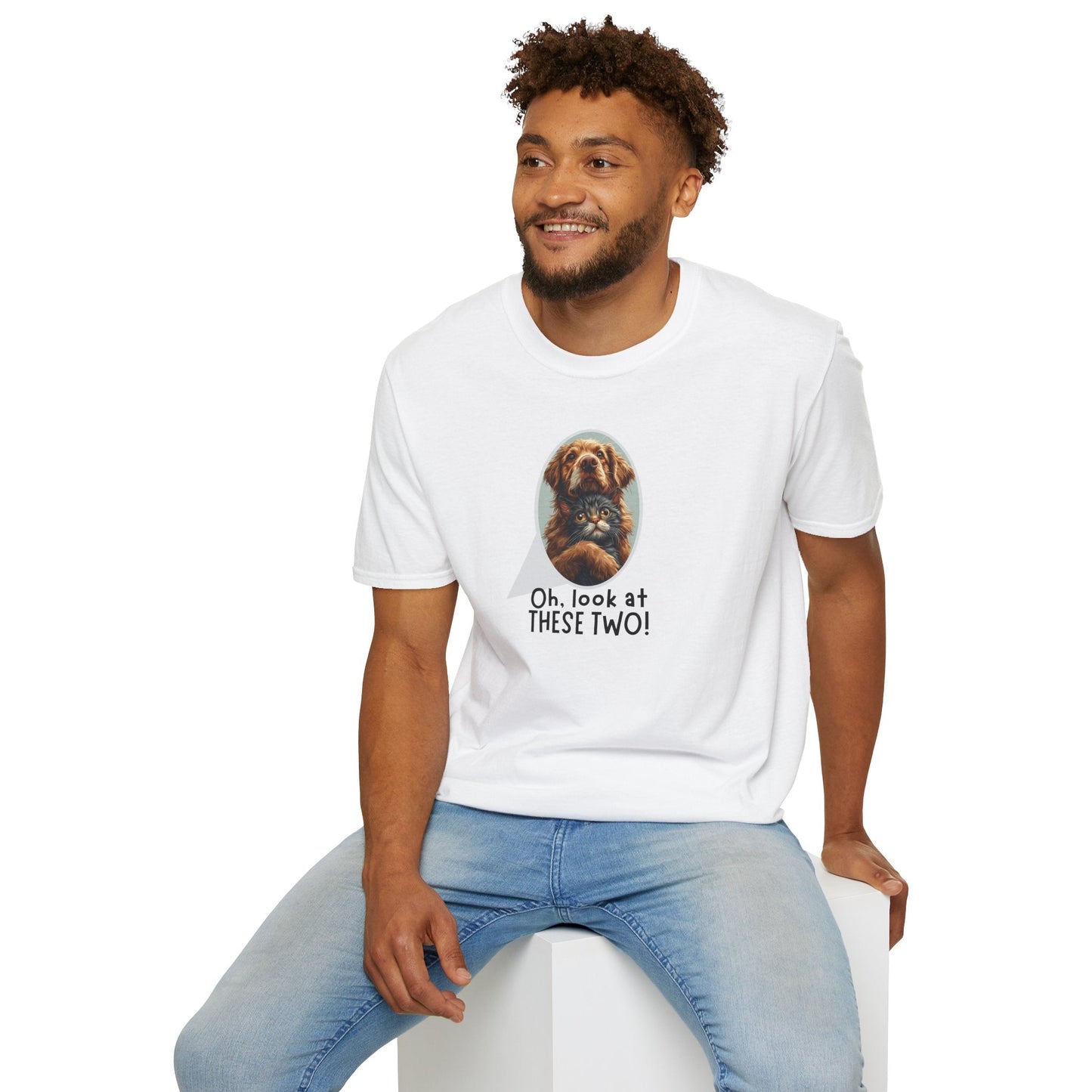 Oh Look at These Two T-Shirt - Unisex Softstyle Tee for Trendy Comfort