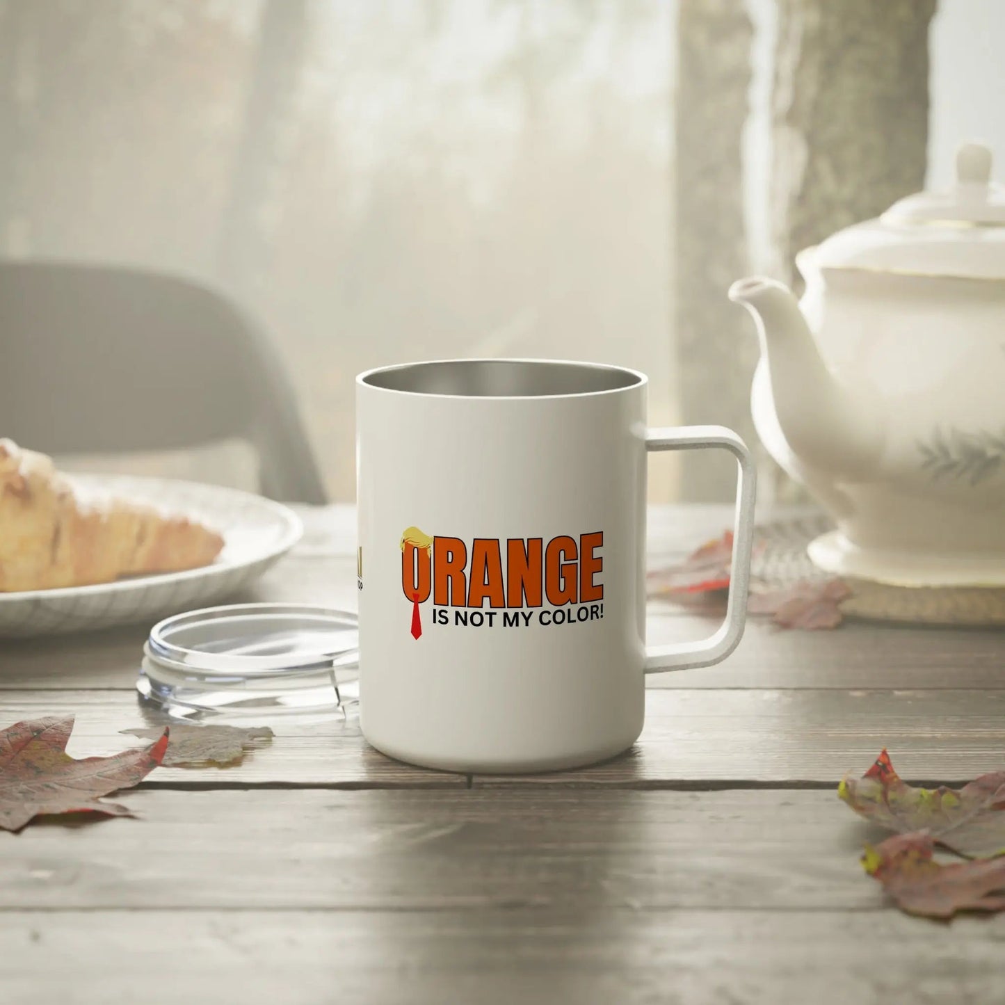 Orange Is Not My Color Insulated Coffee Mug | Funny 10oz Travel Mug