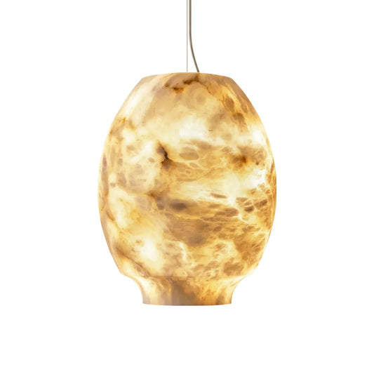 Oval Camille Organic Alabaster Pendant Lamp