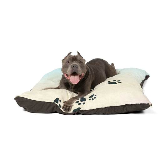 Pastel Paw Print Pet Bed | Cozy Dog & Cat Bed
