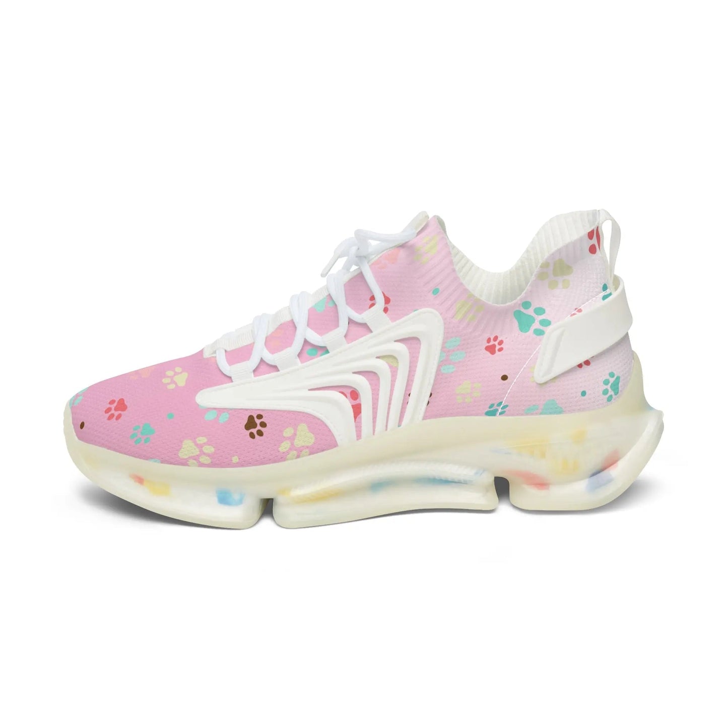 Paw Print Women's Mesh Sneakers - Stylish & Comfortable