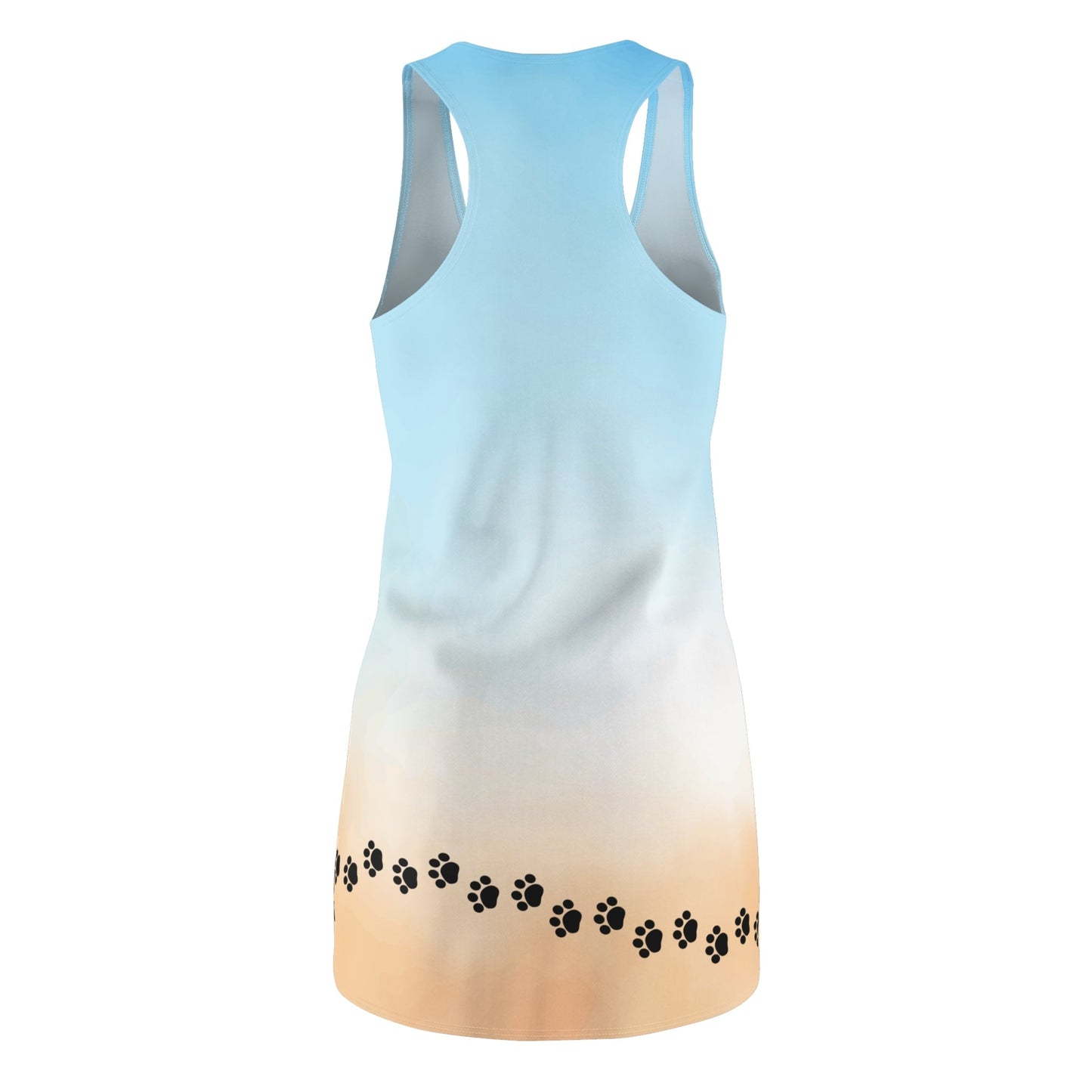 Paw Print Women's Racerback Dress - Beach Vibes for CatLovers