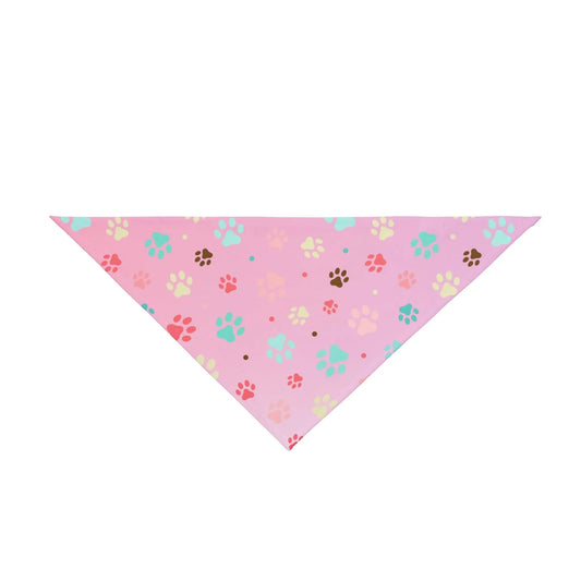 Pet Bandana with Colorful Paw Prints for Dogs and Cats