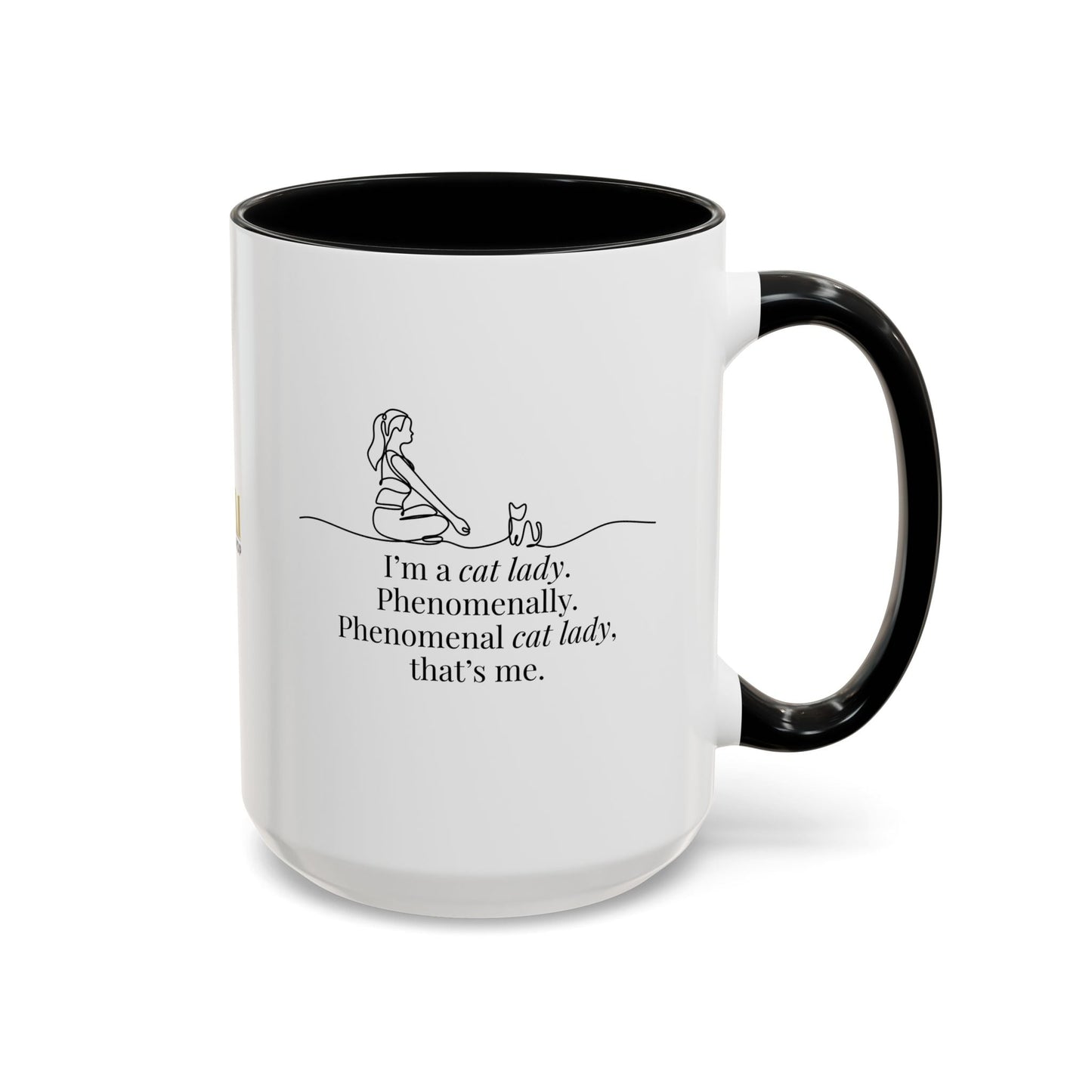 Phenomenal Cat Lady Accent Coffee Mug - Perfect for Cat Lovers