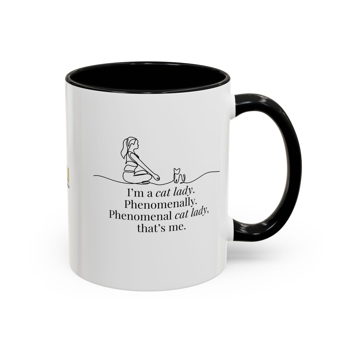 Phenomenal Cat Lady Accent Coffee Mug - Perfect for Cat Lovers