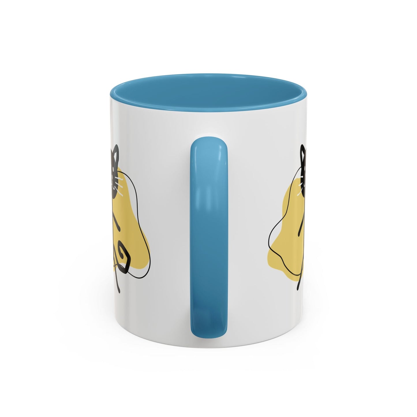 Playful Cat Accent Coffee Mug - 11oz & 15oz