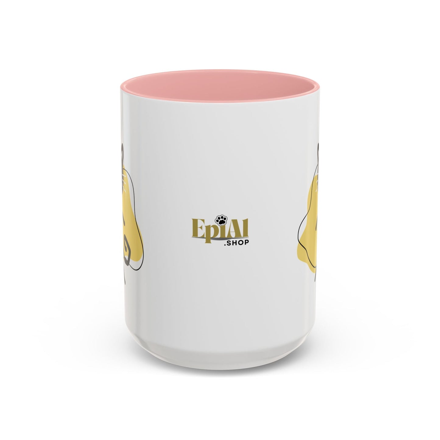 Playful Cat Accent Coffee Mug - 11oz & 15oz