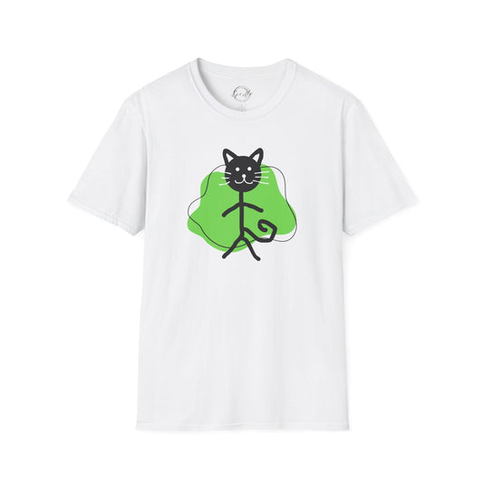 Playful Cat Graphic T-Shirt – Unisex Softstyle Tee for Cat Lovers