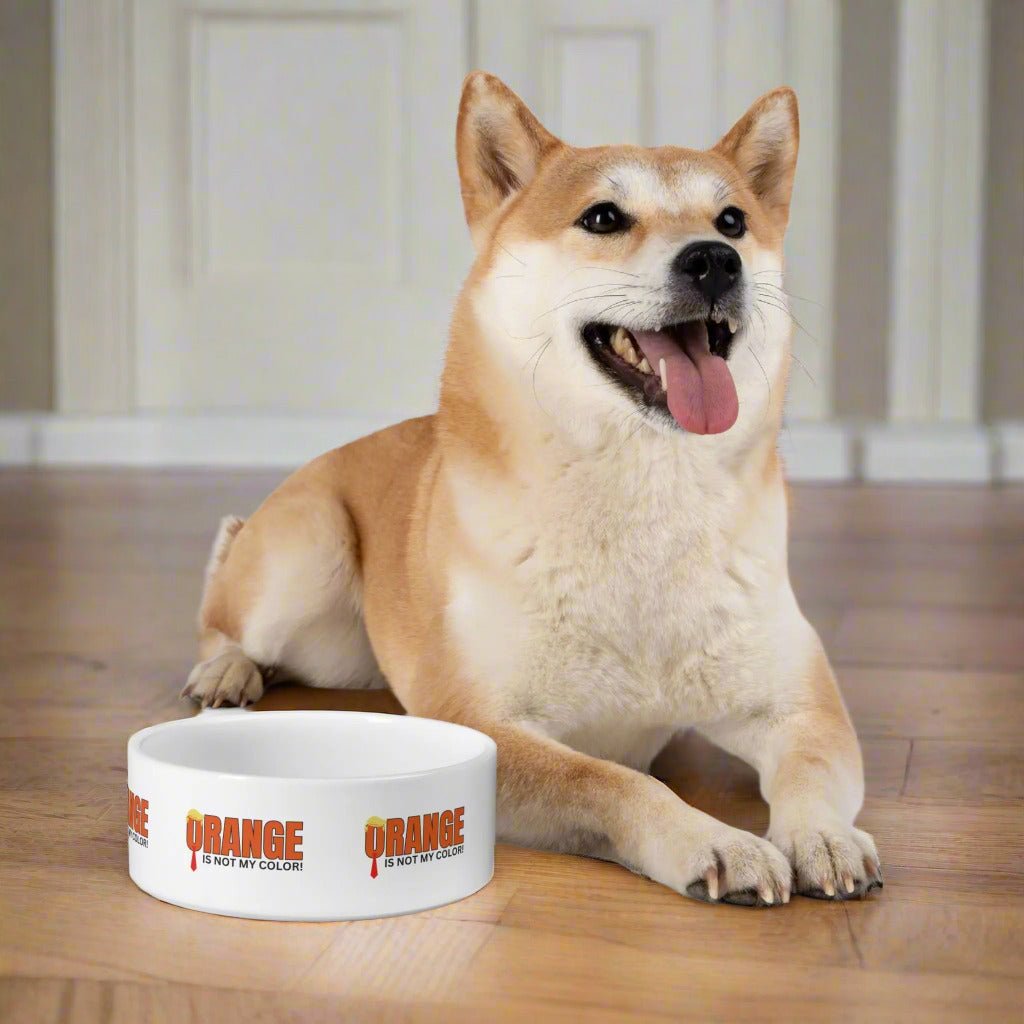 Orange Is Not My Color Pet Bowl | Funny Cat & Dog Food Bowl