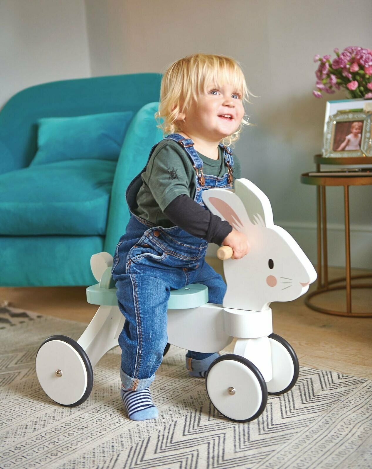 Playful Running Rabbit Ride On by Tender Leaf Toys