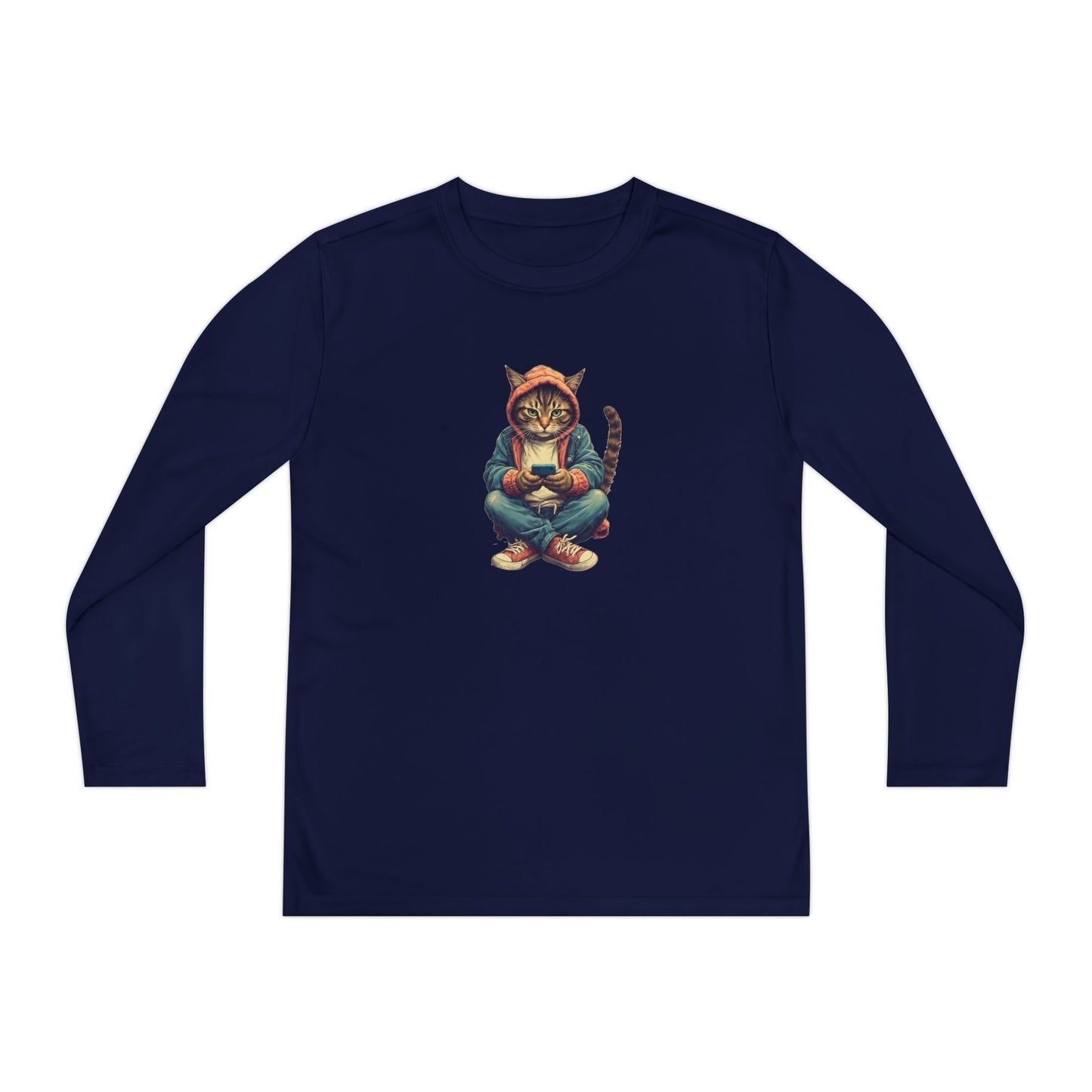 Cat Lover Youth Long-Sleeve Competitor Tee