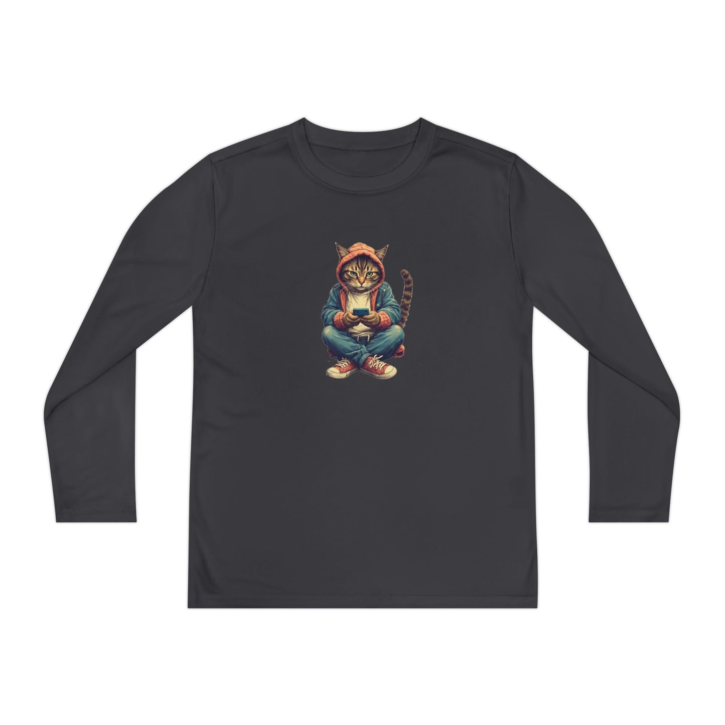 Cat Lover Youth Long-Sleeve Competitor Tee