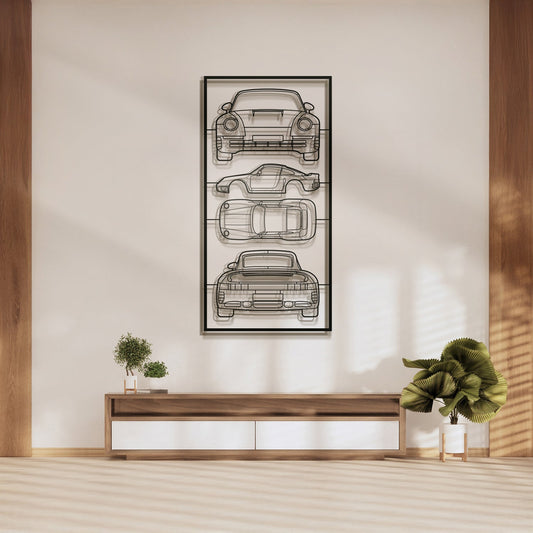 1986 959 Quad Profile Metal Frame Silhouette - MT1458