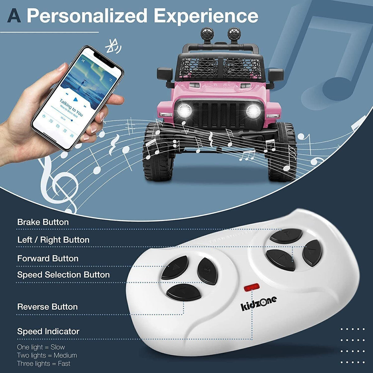 Premium 12V 7Ah Electric Ride-On Jeep for Kids - 2 Seater Power Wheels Car