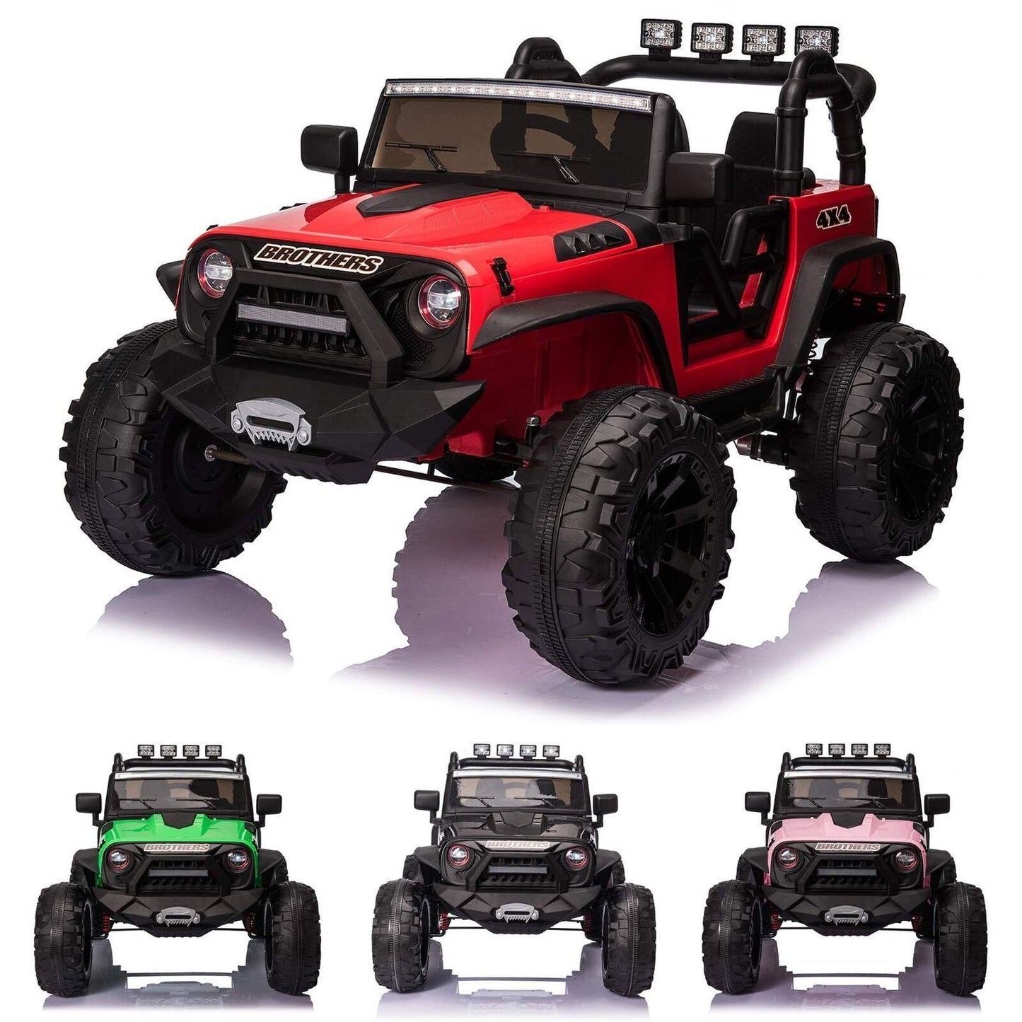 400W Electric 24V Battery Kids Ride On Car Toy Jeep with USB, Bluetooth, and Remote Control Features
