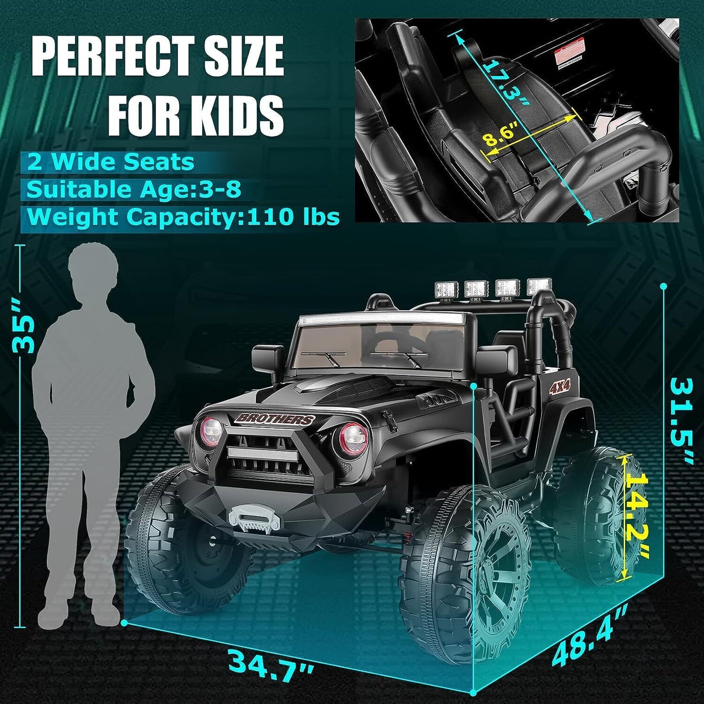 Premium 24V9AH Battery Kids Electric Car with Remote Control and 2x200W Motors - 2 Seater Ride On Toy