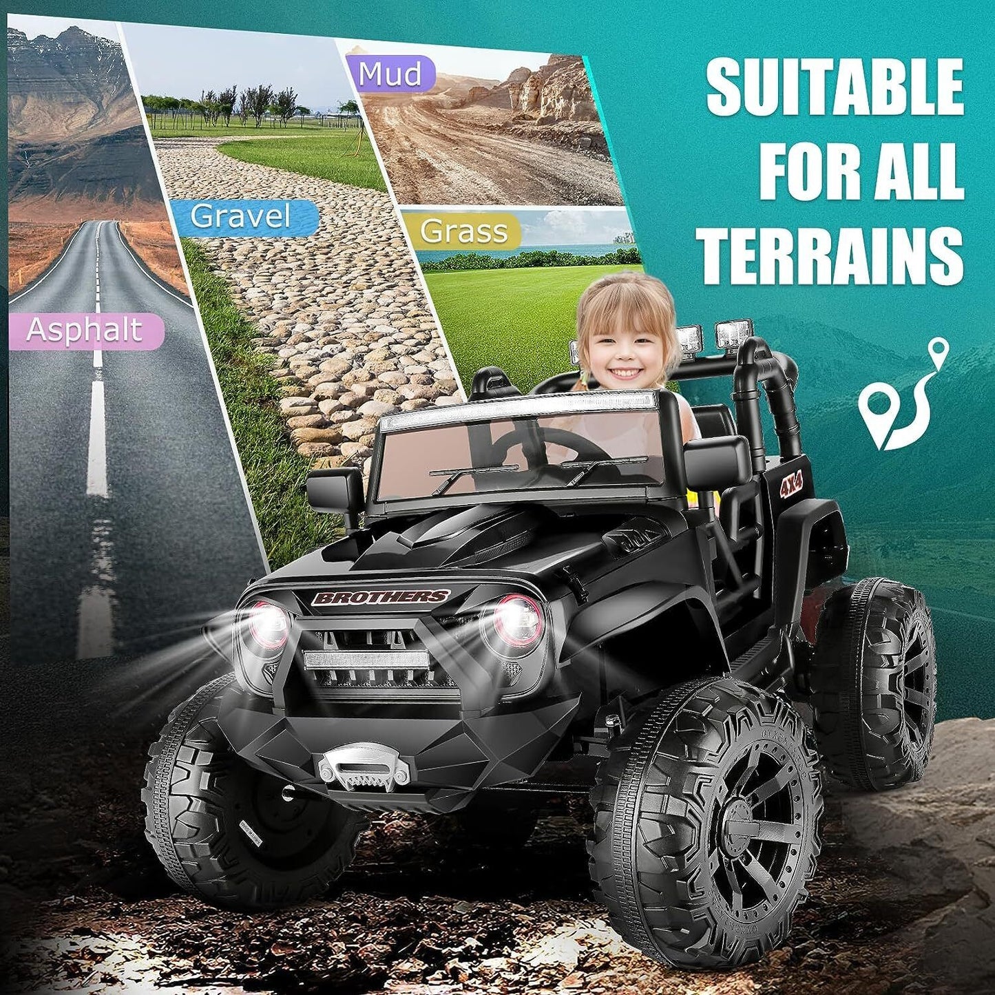Premium 24V9AH Battery Kids Electric Car with Remote Control and 2x200W Motors - 2 Seater Ride On Toy