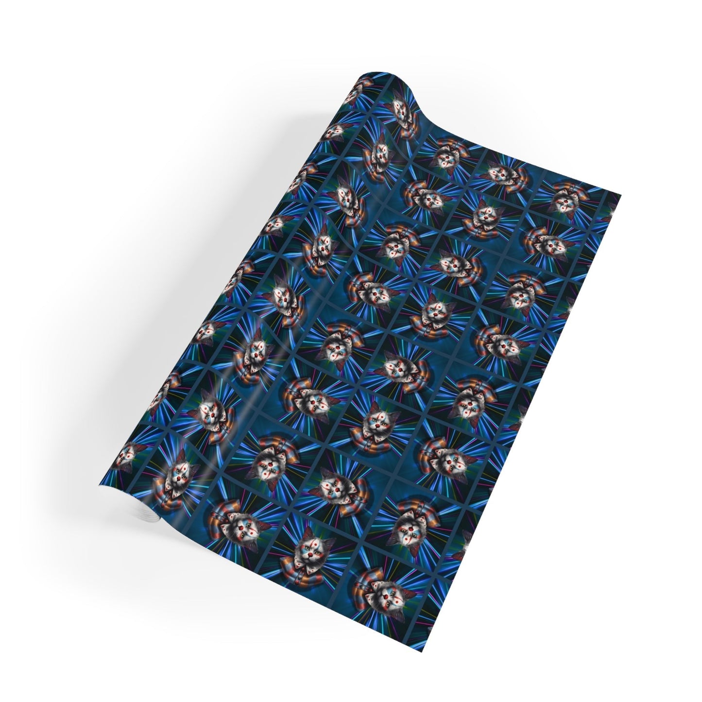 Premium Cat Clown Design Gift Wrapping Paper Roll