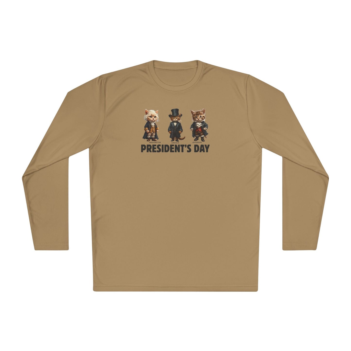 Presidents Day Kittens Long-Sleeve Tee for Unisex Comfort