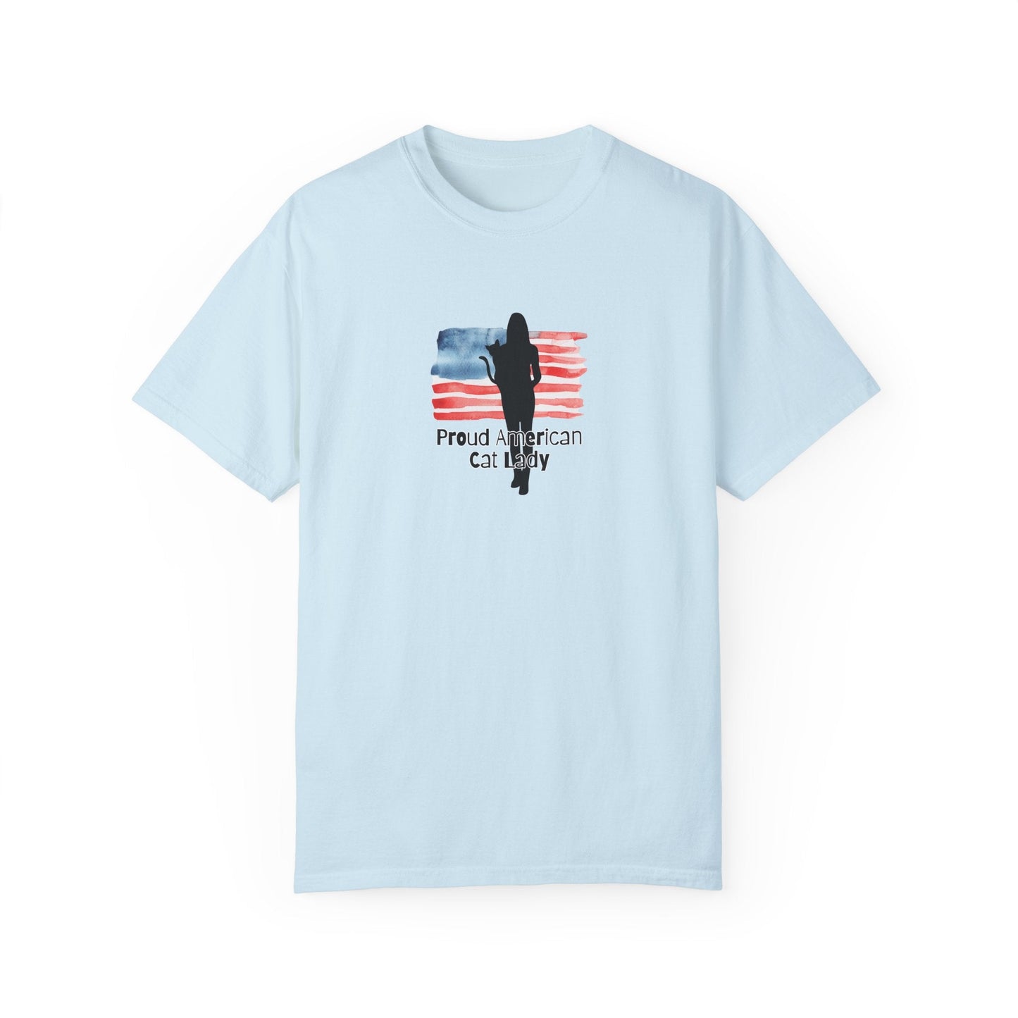 Proud American Cat Lady T-Shirt - Casual Unisex Tee for Cat Lovers