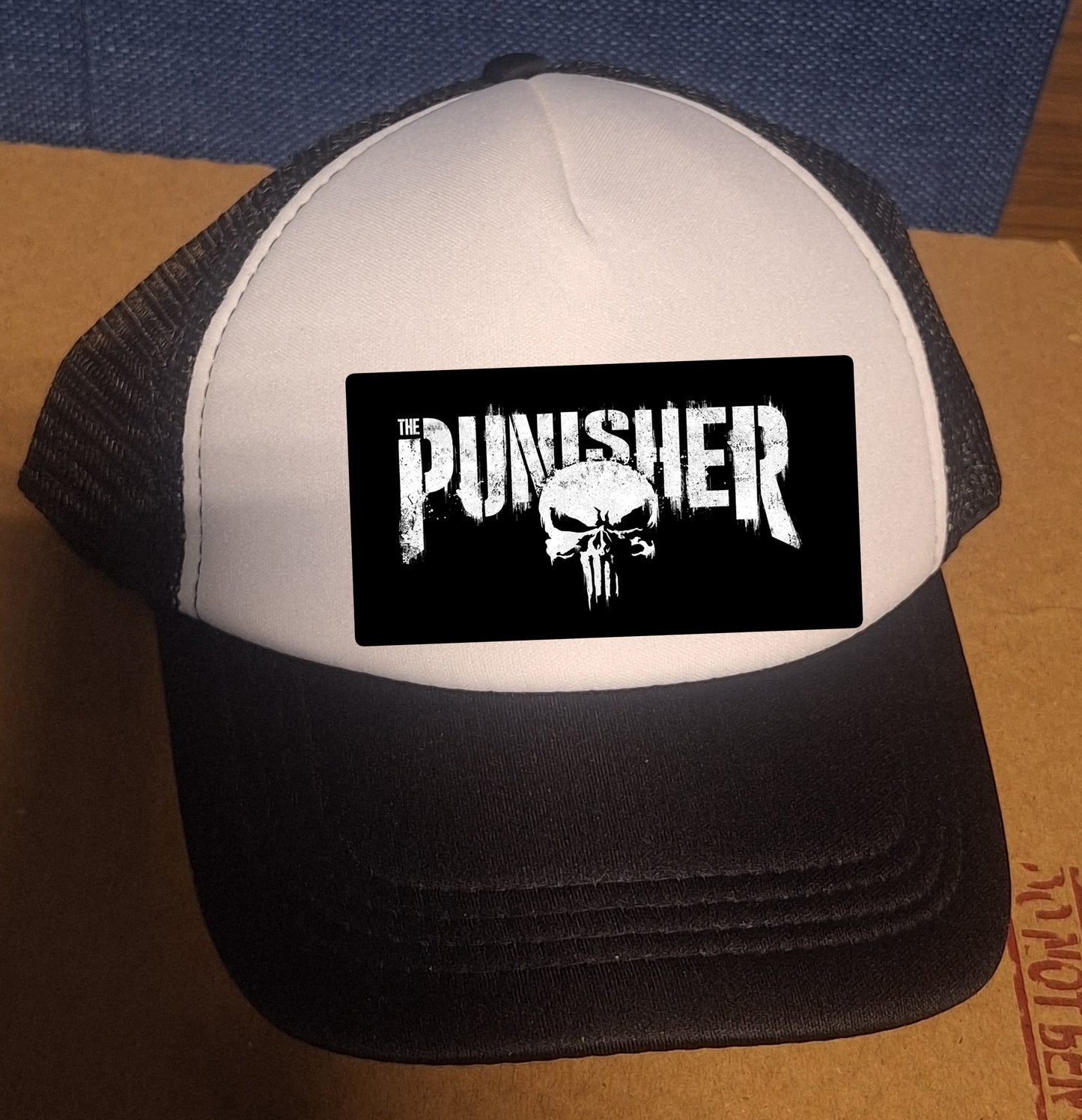 Adjustable Trucker Baseball Hat PUNISHER Logo Marvel