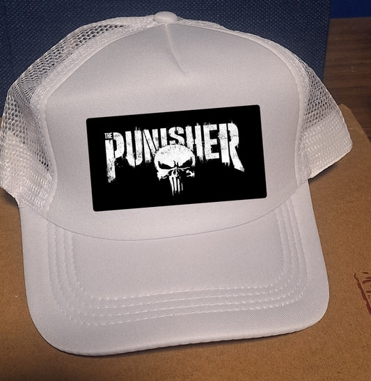 Adjustable Trucker Baseball Hat PUNISHER Logo Marvel