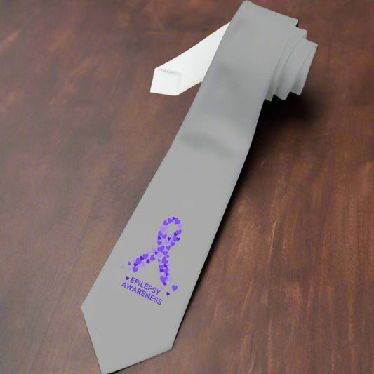 Purple Epilepsy Awareness Necktie
