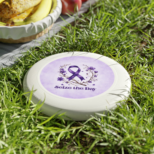 Purple Floral Epilepsy Awareness Flying Disc