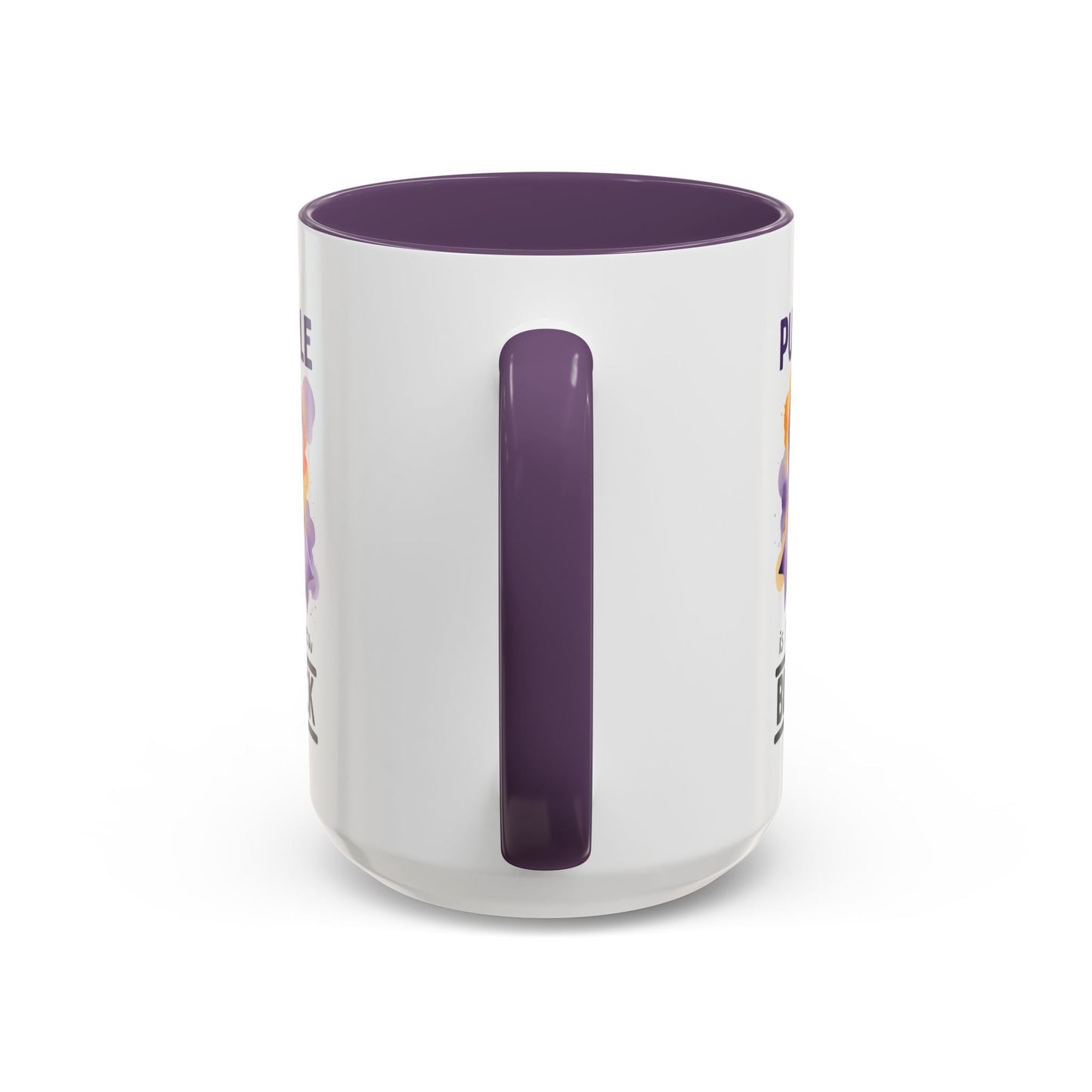Purple Ribbon Accent Coffee Mug