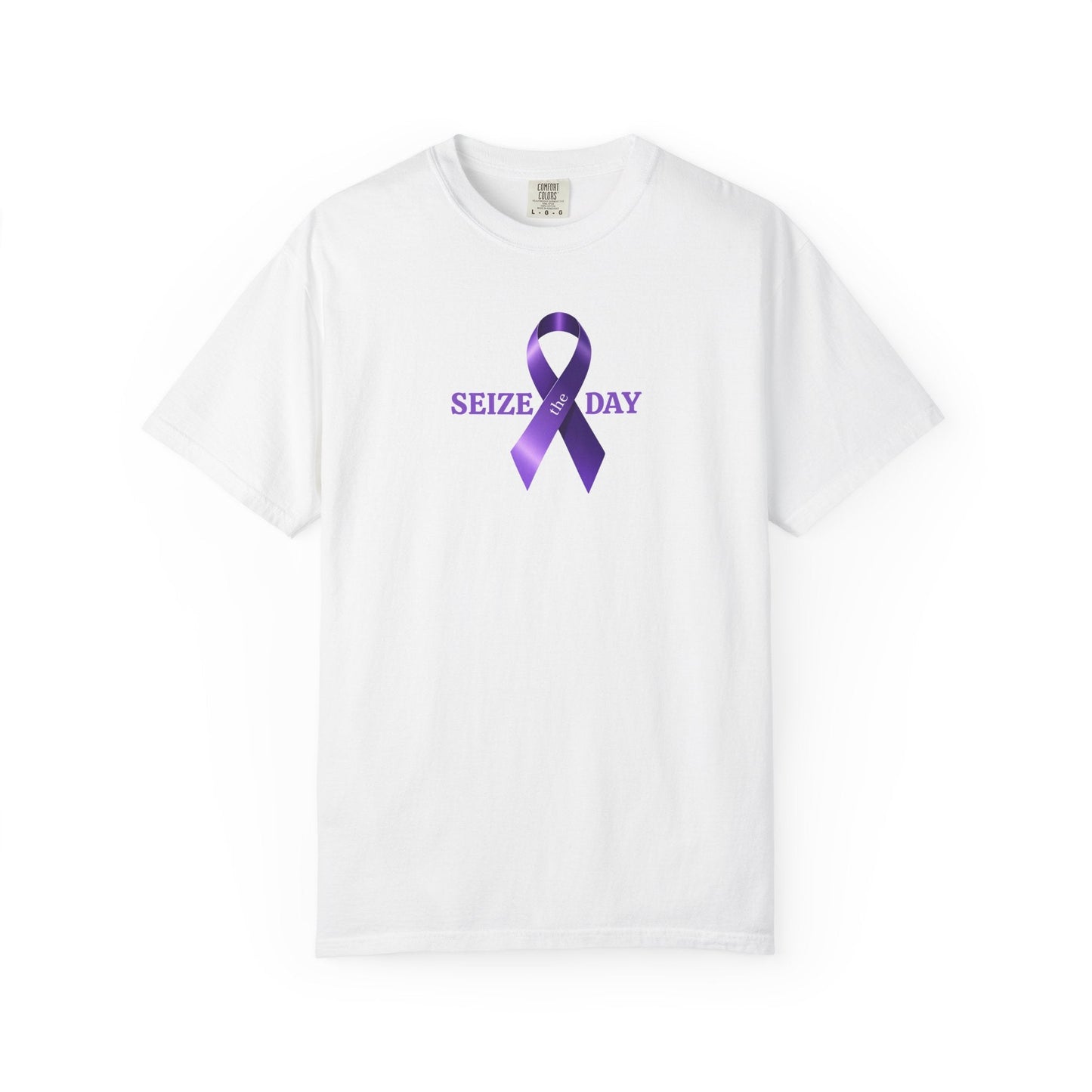 Purple Ribbon Seize the Day Tee for Epilepsy Awareness