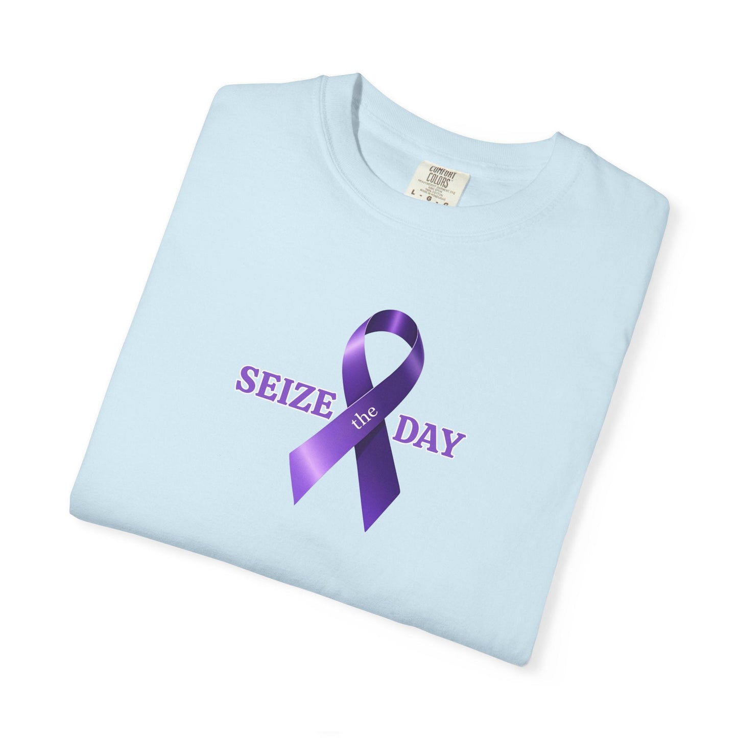 Purple Ribbon Seize the Day Tee for Epilepsy Awareness