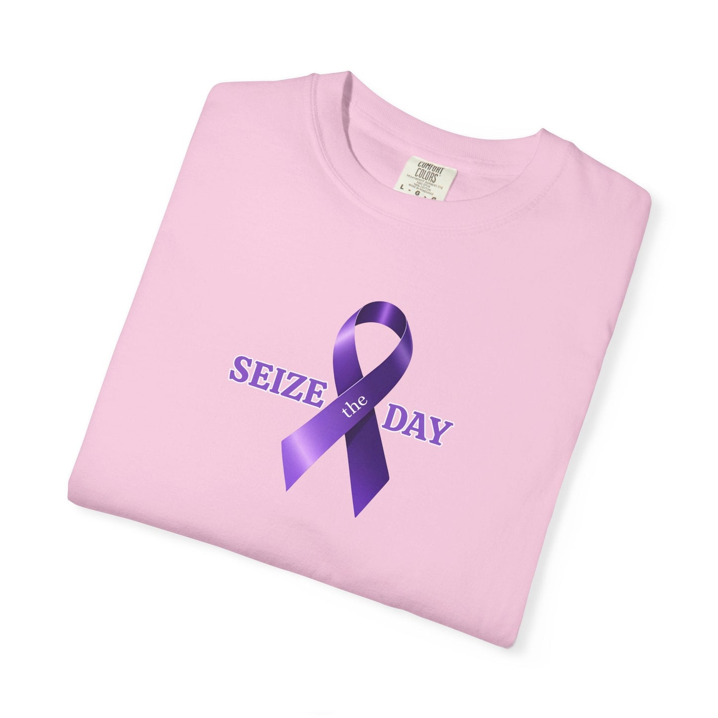Purple Ribbon Seize the Day Tee for Epilepsy Awareness