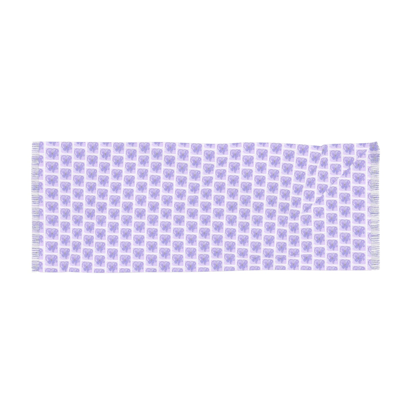 Purple Ribbon Butterfly Epilepsy Awareness Light Scarf