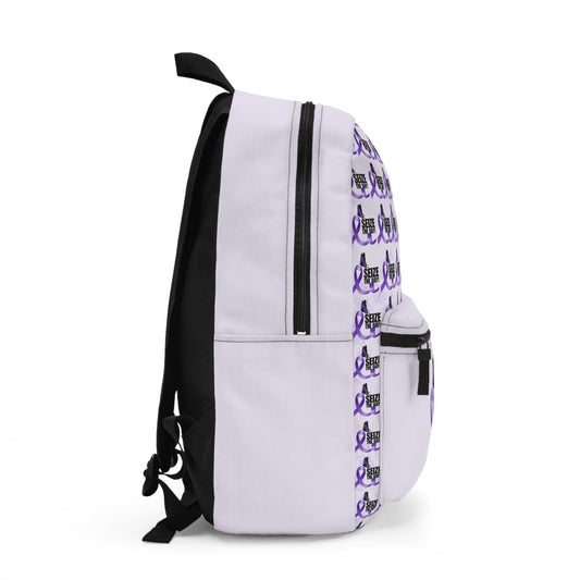 Purple Ribbon Seize the Day Backpack