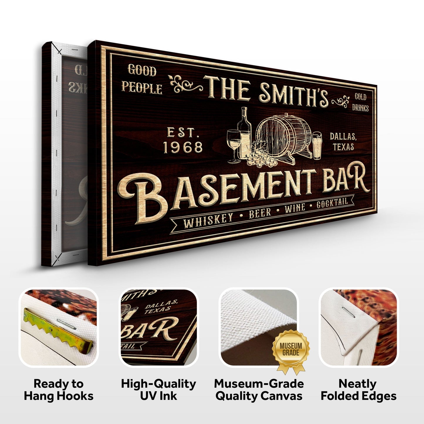 Personalized Basement Bar Sign