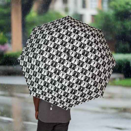 Raindrops Falling on my Cat Umbrella, Foldable