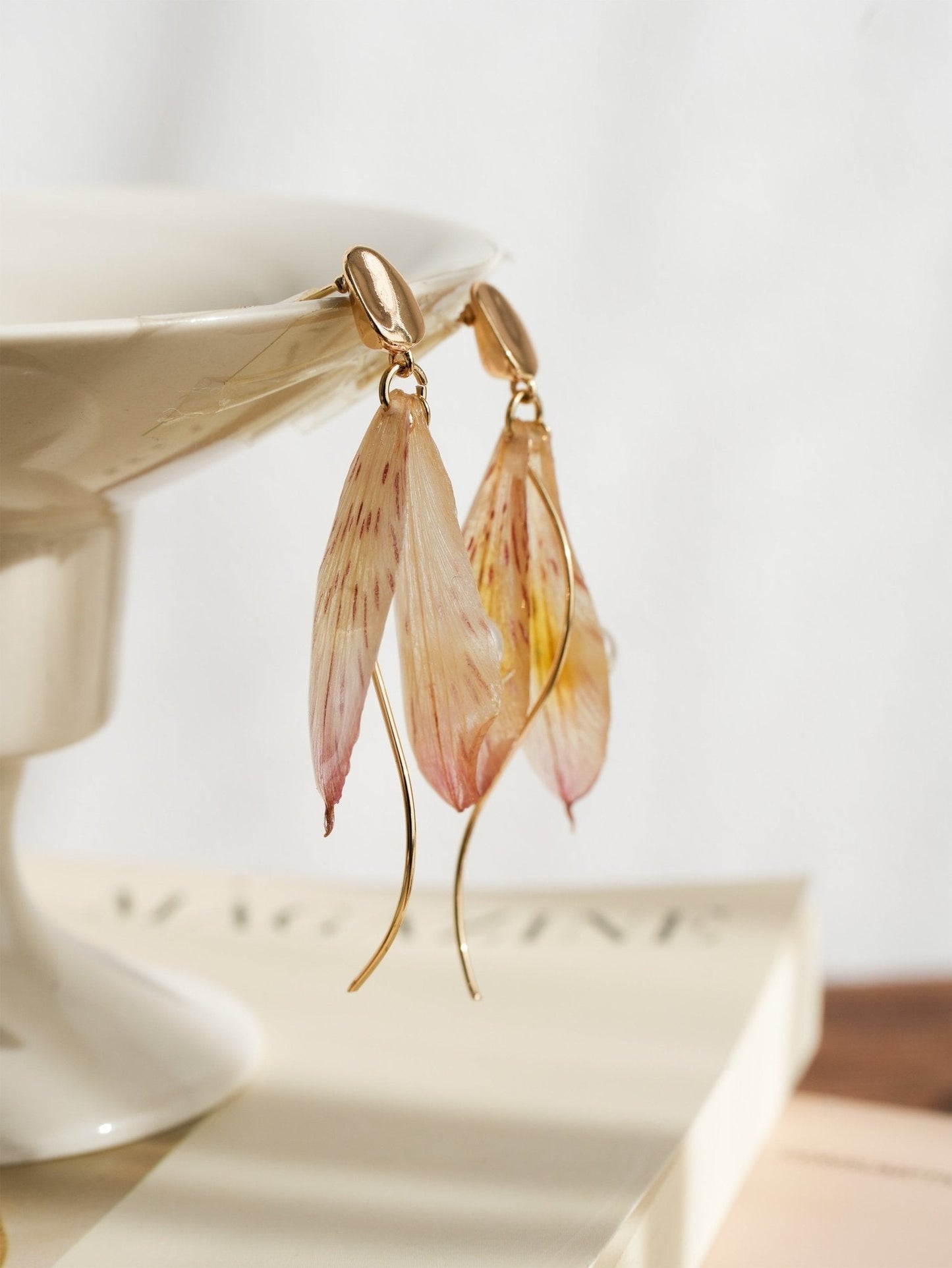 "Fairy Wings" Real Alstroemeria Earrings