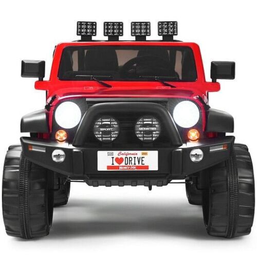 Red 2-Seater Ride on Car Truck with Remote Control and Storage Room - 12V