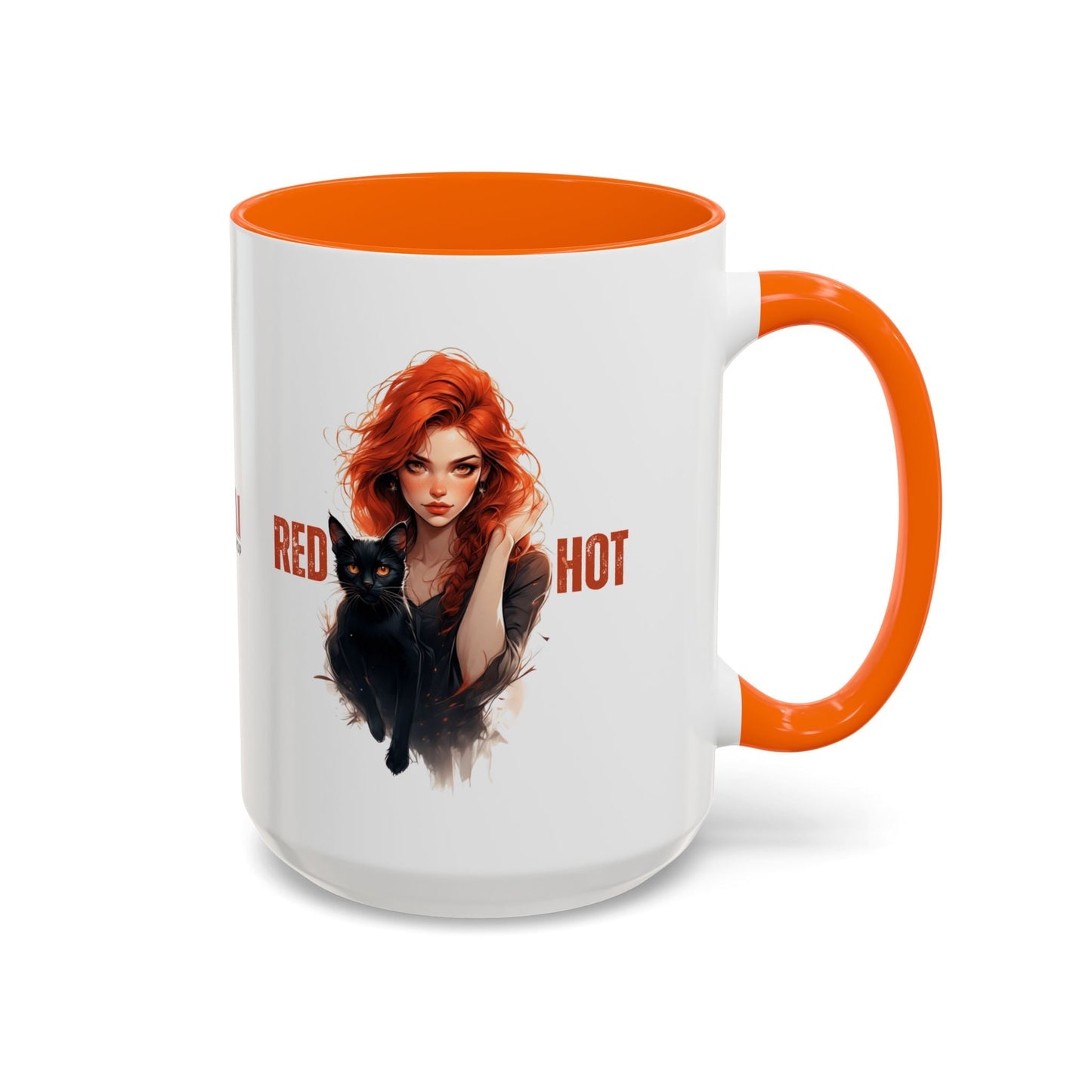 Artistic Cat Red Hot Coffee Mug with Unique Design