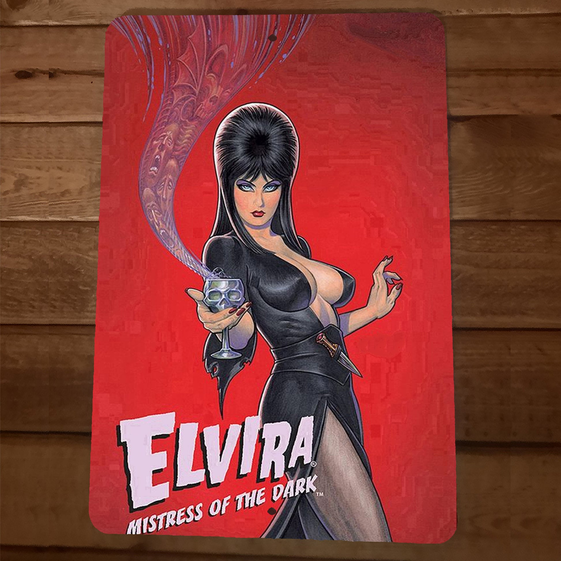 Elvira Mistress of the Dark 8x12 Metal Wall Sign Horror Movie Poster