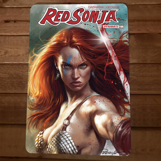 Red Sonja Dynamite #4 8x12 Metal Wall Sign Comics