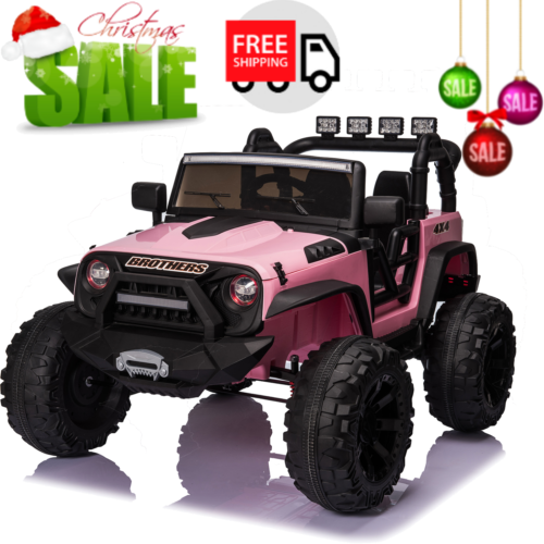 PINK Kids 24V Ride On Car Truck with Remote Control and 400W Electric Power Wheels - Perfect Gift for Young Drivers