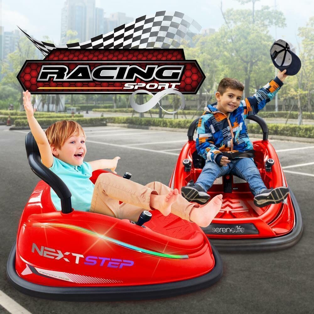 Remote Controlled Red Bumper Car for Kids by Serenelife