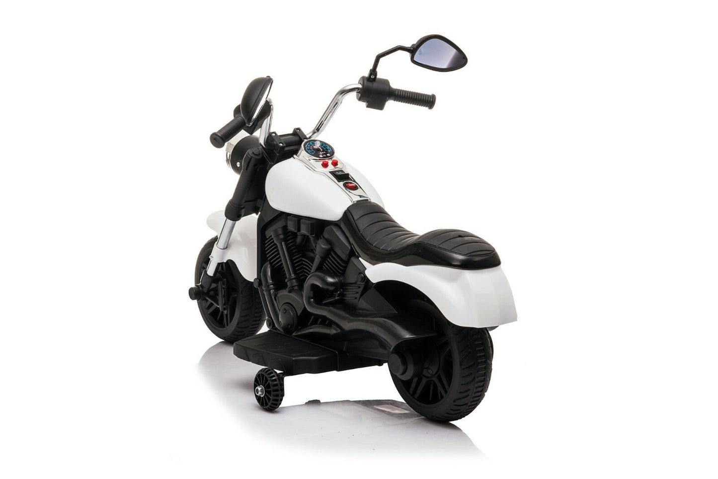 Kids Ride-On Harley Chopper Style Bike with Safety Training Wheels and 6V Battery