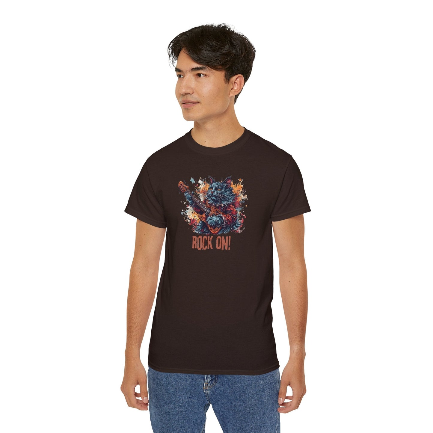 Rock On Cat Unisex Music Tee