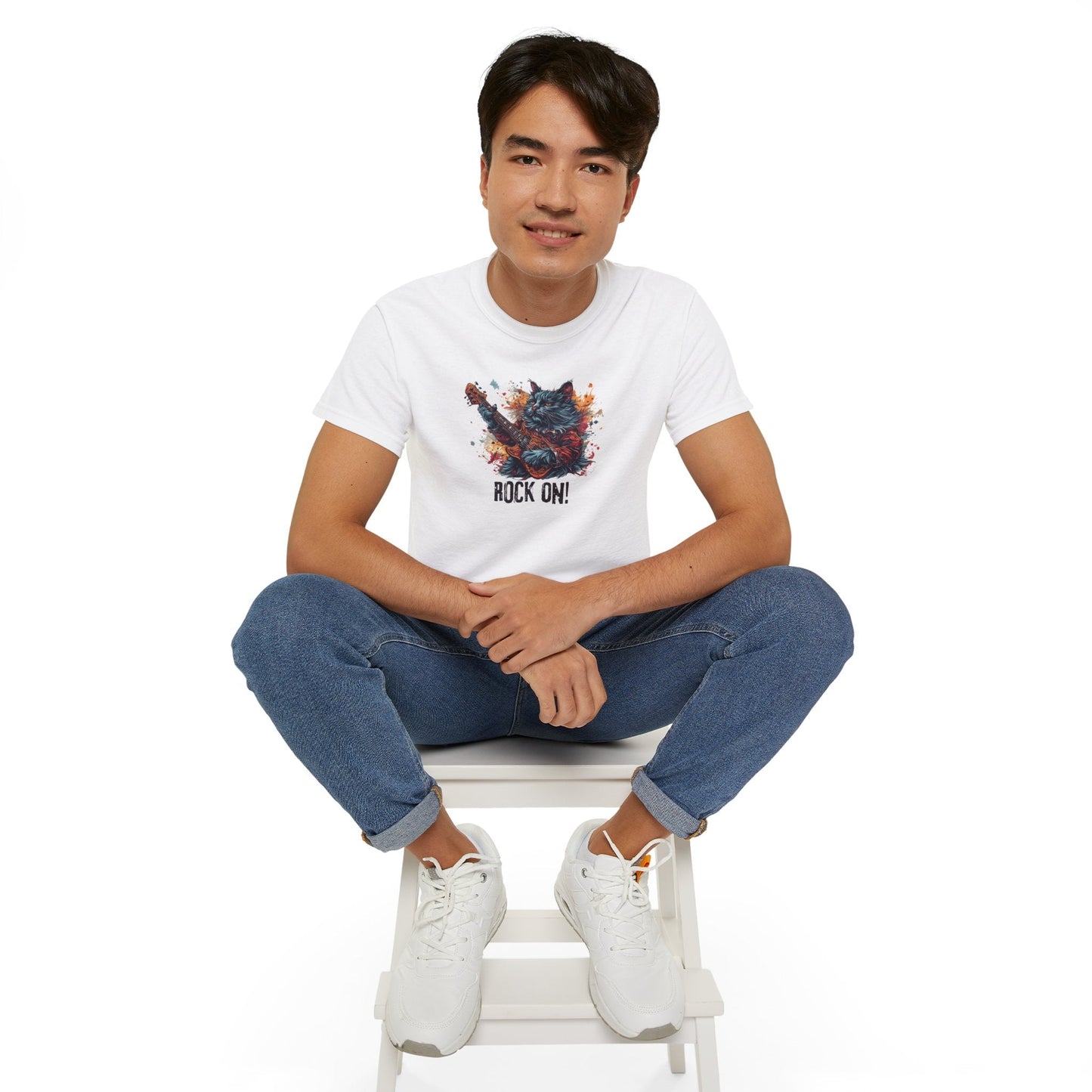 Rock On Cat Unisex Music Tee