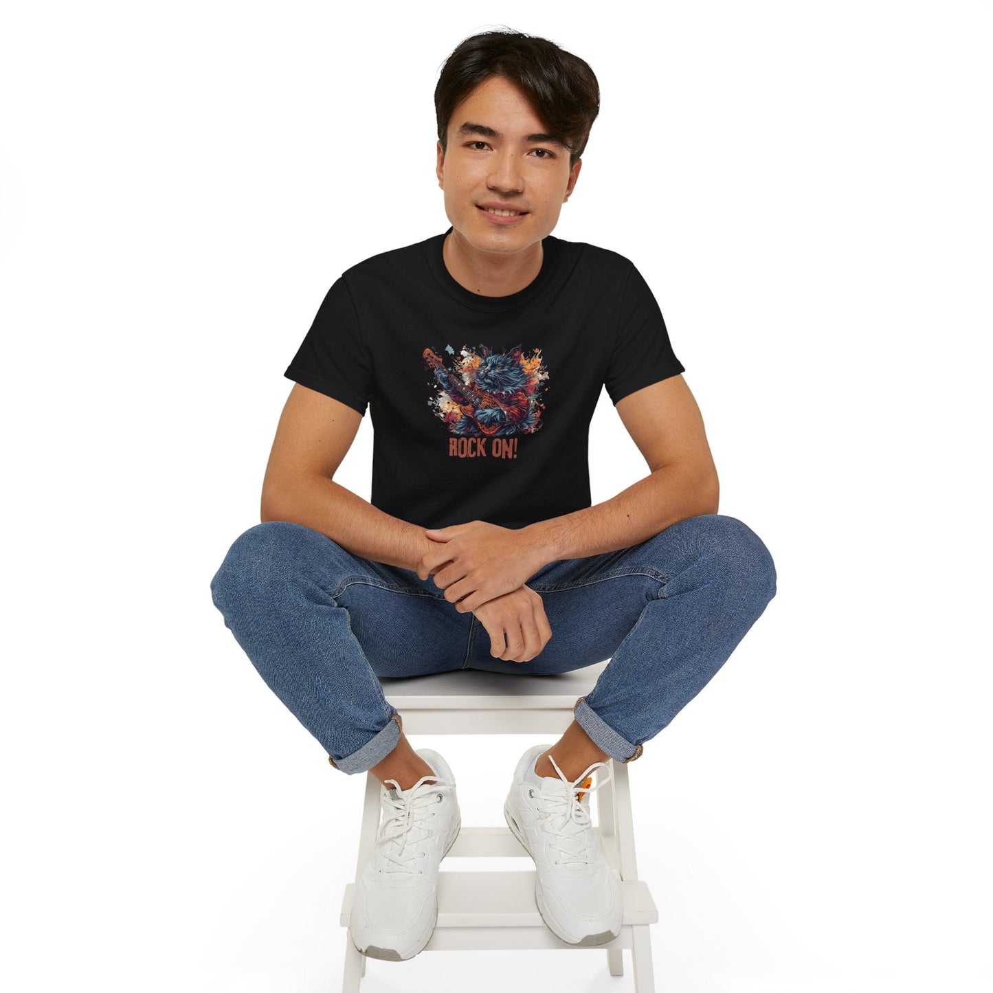 Rock On Cat Unisex Music Tee